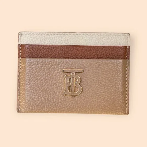 Burberry TB Colorblock Grain Leather Card Holder | NWOT - Picture 2 of 5
